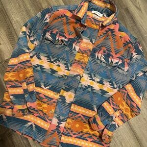 Urban Outfitters Cotton Western Casual Button-Down Shirt, Size S